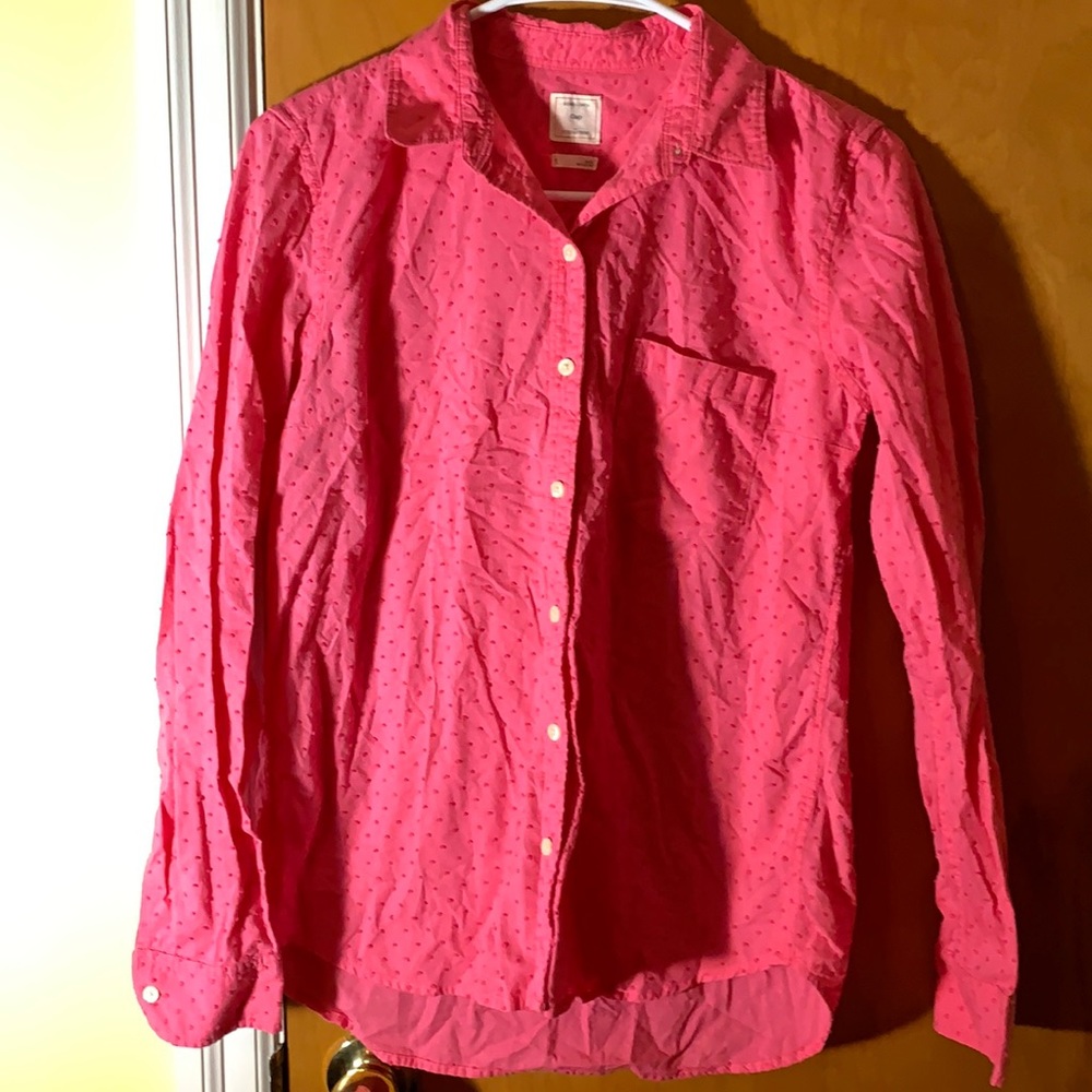 Textured pink dress shirt